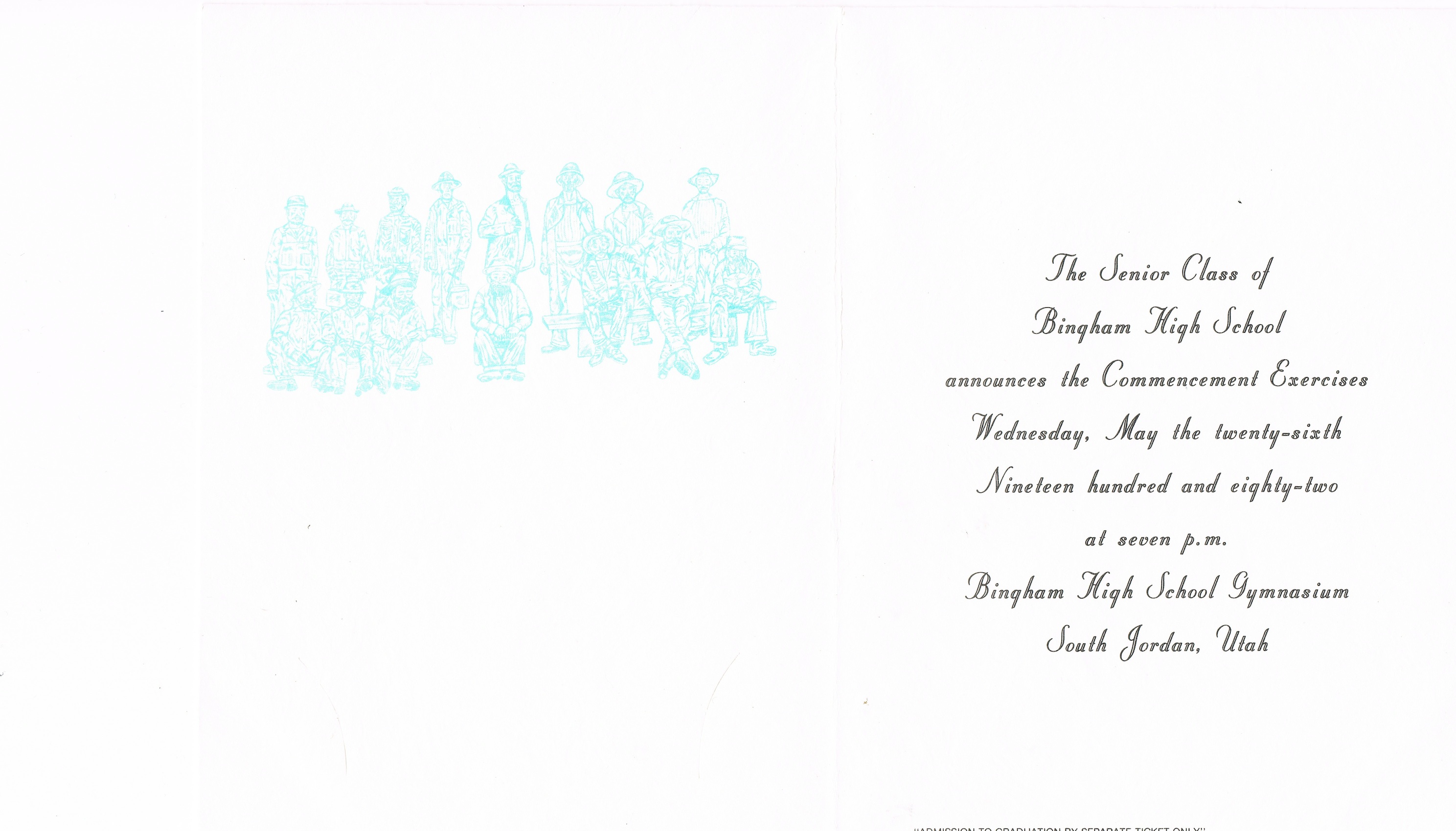 Graduation 1982 Invitation Inside
